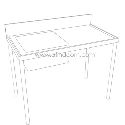 franke single bowl catering sink diagram